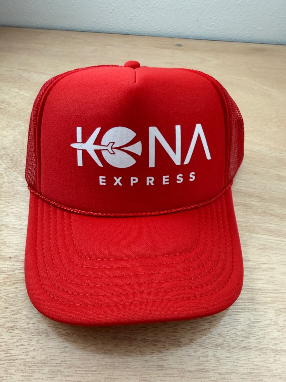 OTTO Red Trucker Hat with White Kona Express Logo